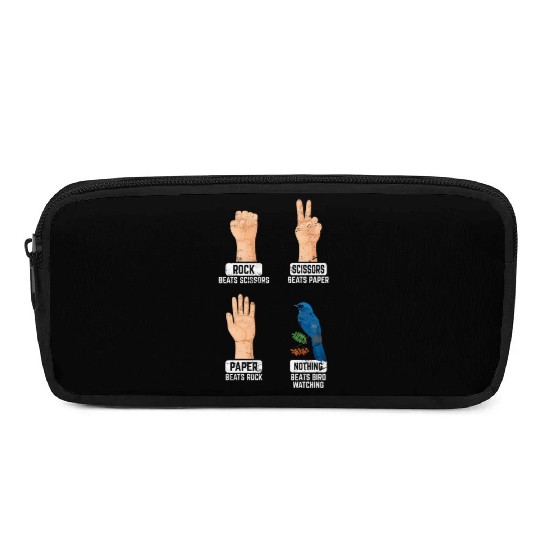 Rock Paper Scissors Nothing Beats Bird Watching Bi Pencil Cases