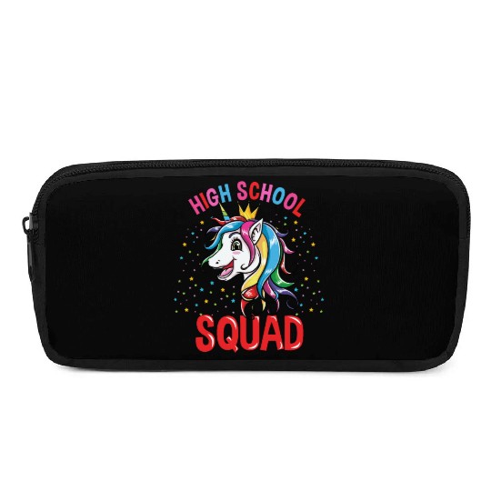 High School Squad Unicorn Girls Back To School Pencil Cases