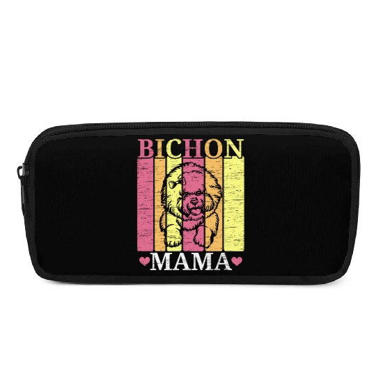 Bichon Frise Mama Dog Lover Puppy Paw Love Pencil Cases