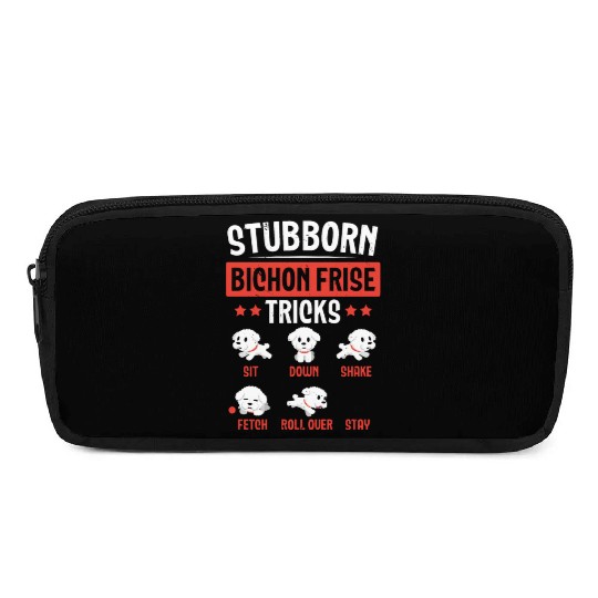 Stubborn Bichon Frise Tricks Dog Lover Puppy Paw Pencil Cases
