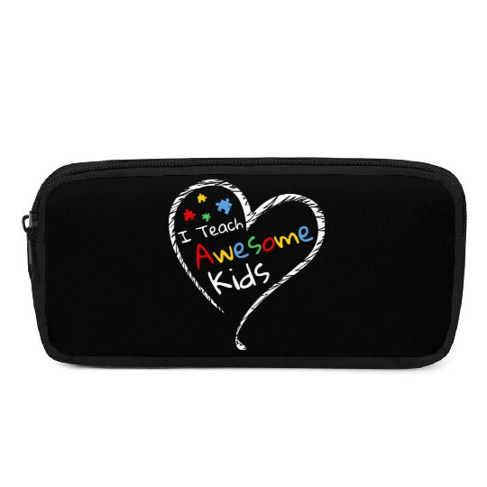 I Teach Awesome Kids Autism Special Ed Teacher Pencil Cases