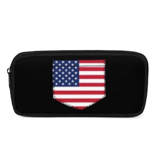 America flag in a shape of a pocket Pencil Cases