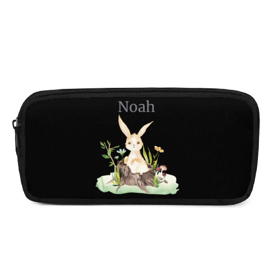 Waldtier Reh Hase Hedgehog Flowers Name Noah Pencil Cases