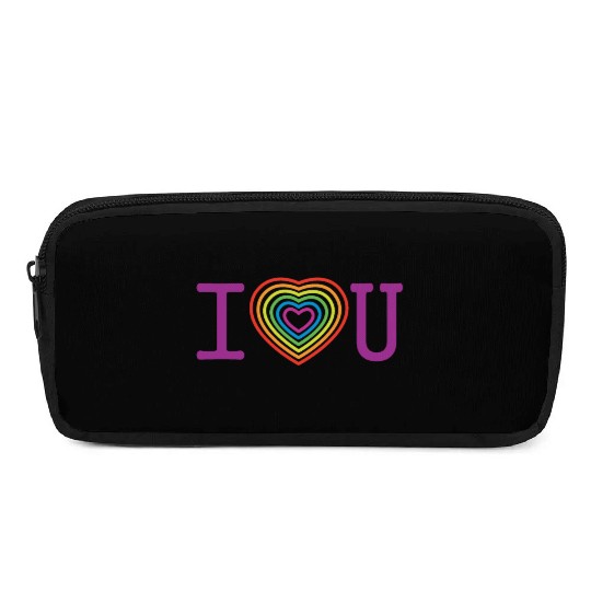 I love you with all my heart. Colors rainbow heart Pencil Cases