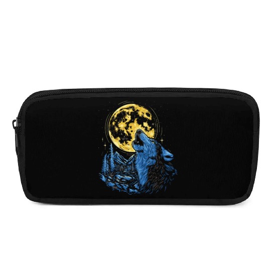 Wolf Moon Forest Wolves Nature Nature Liever Full Pencil Cases