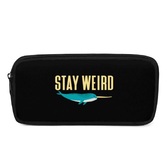 Stay Weird, Narwhal Pencil Cases