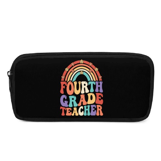 4th Grade Teacher Rainbow First Day Of School Pencil Cases