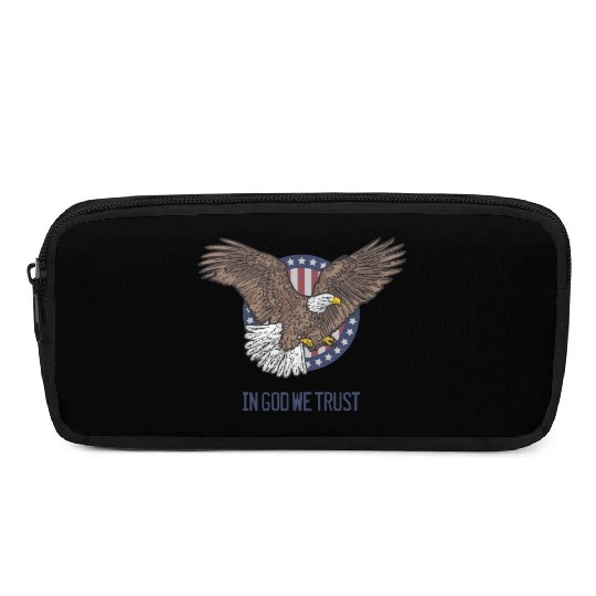 In God We Trust - Bald Eagle - Patriotic Pencil Cases