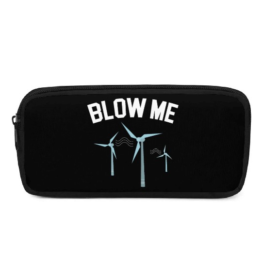 Blow Me Wind Renewable Energy Windtech Windmill Pencil Cases