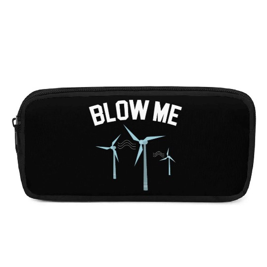 Blow Me Wind Renewable Energy Windtech Windmill Pencil Cases