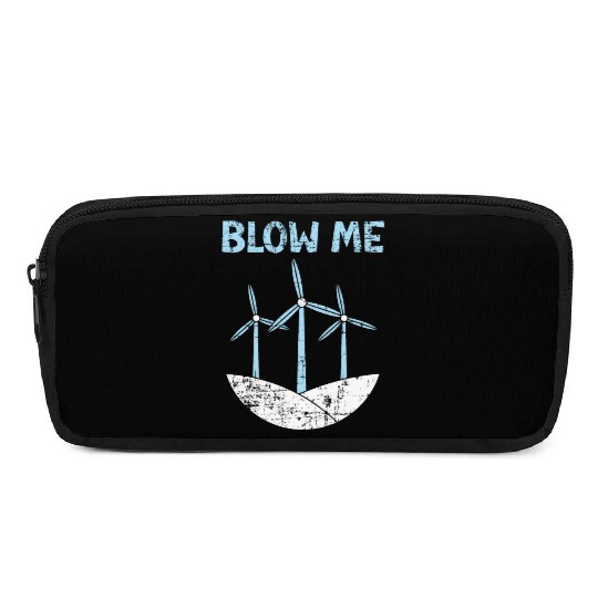 Blow Me Wind Renewable Energy Windtech Windmill Pencil Cases