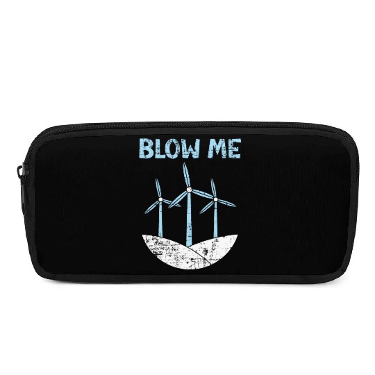 Blow Me Wind Renewable Energy Windtech Windmill Pencil Cases