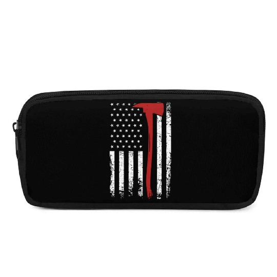 Wildland Firefighter Axe American Flag Thin Red Li Pencil Cases