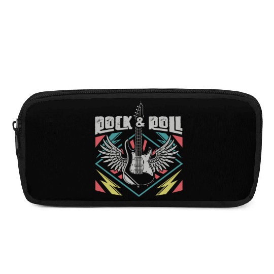 Rock and Roll Music Lover Guitar Player Pencil Cases