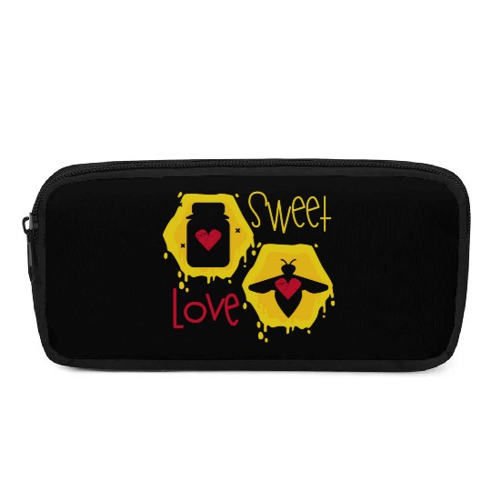 Sweet love yellow honey bee Pencil Cases