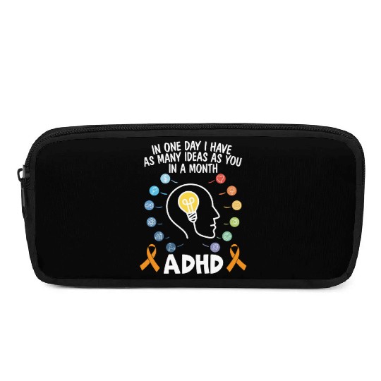 ADHD Warrior Embrace Neurodiversity ADHD Awareness Pencil Cases