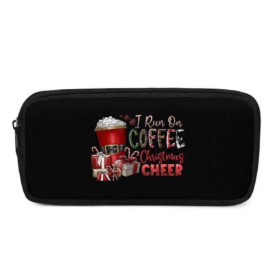 I Run On Coffee Christmas Cheer Pencil Cases