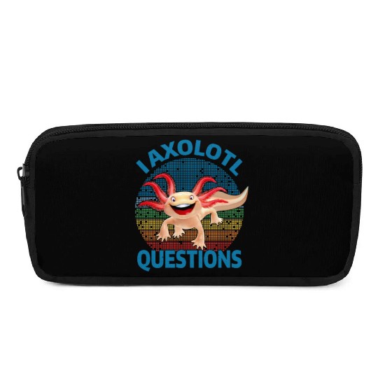 I Axolotl Questions Cute Retro Vintage Axolotl Pencil Cases