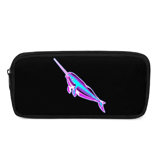 Synthwave Narwhal Pencil Cases