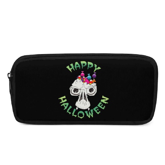 Candy Skull Happy Halloween Cartoon Pencil Cases