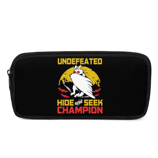 Undefeated Hide And Seek Champion Funny Mothman Pencil Cases