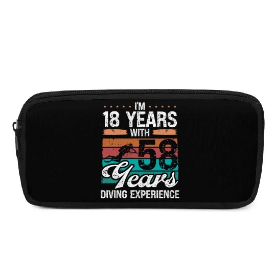 76 Birthday Idea Scuba Diving 76 Year Old Diver Pencil Cases