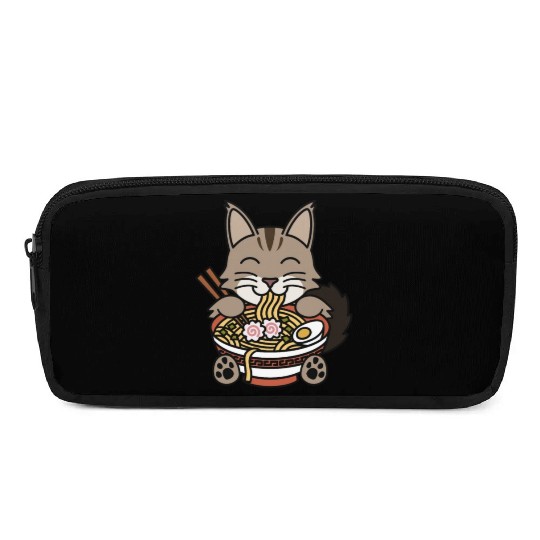 Maine Cat Ramen Noodles Pencil Cases