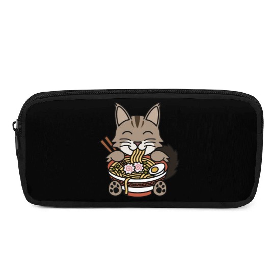 Maine Cat Ramen Noodles Pencil Cases