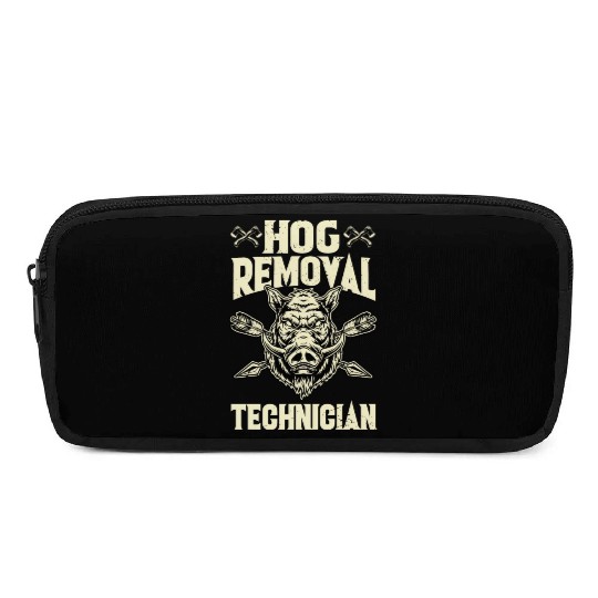 Hog Removal Technician Boar Hunting Pencil Cases