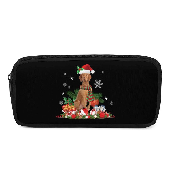 Christmas Hungarian Vizsla Dog Pencil Cases
