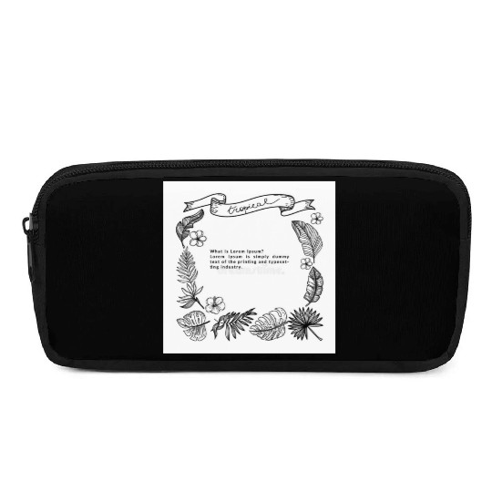 frame made silhouettes tropical elements tropical Pencil Cases
