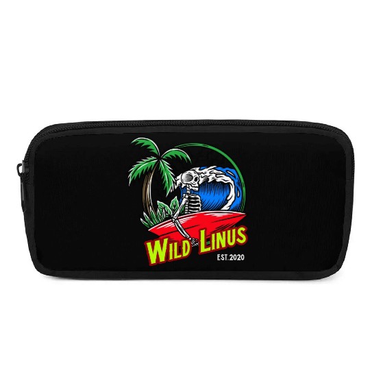 Surfing Skull by Wild Linus Germany Pencil Cases