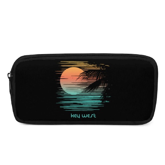 Artistic Key West Florida Palm Tree Vacation Pencil Cases
