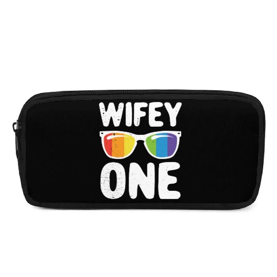 Wife One Funny Lgbt Lesbian Couple LGBT Pride Gay Pencil Cases