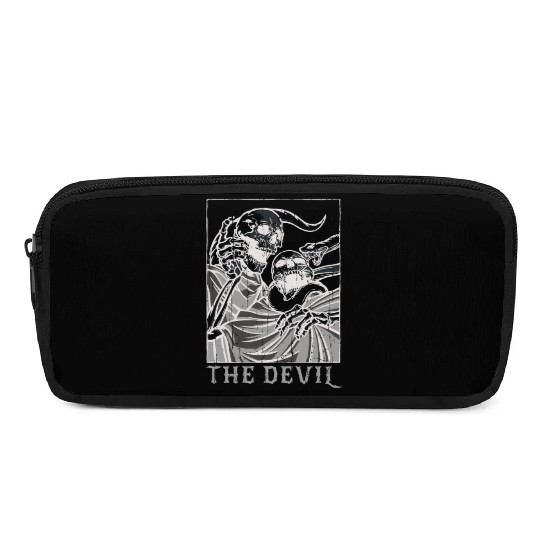 Skeleton Bones Tarot Card Occult Devil Gothic Pencil Cases