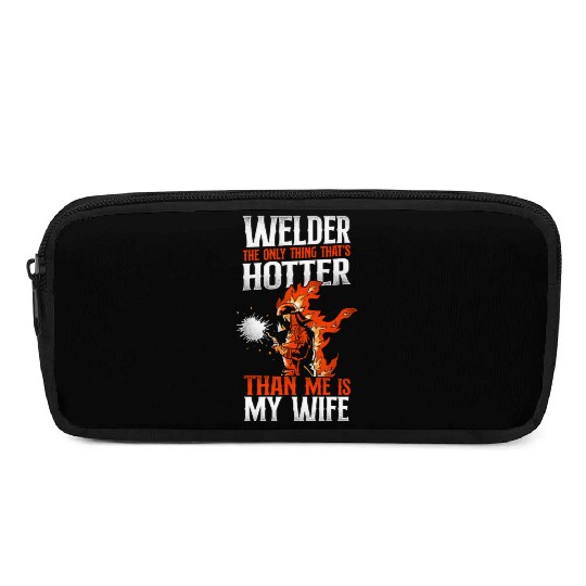 Welder Welding Husband Wife Pencil Cases