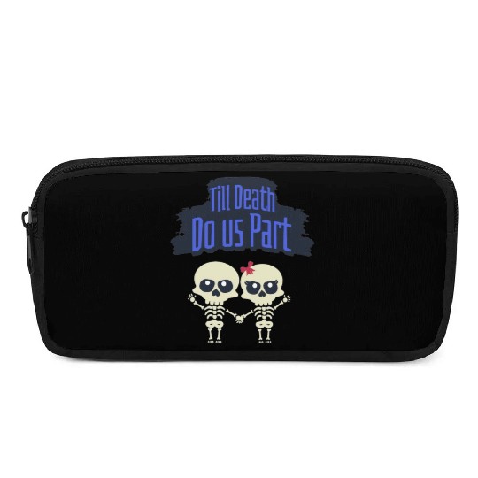 Till Death Do Us Part Skeletons Pencil Cases