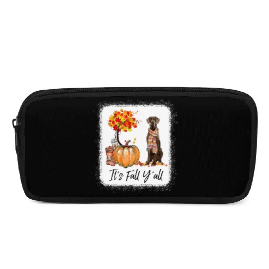 It's Fall Y all Great Dane Dog Lovers Thanksgiving Pencil Cases