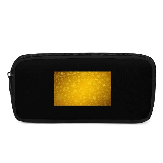 Abstract Yellow Christmas Winter Pattern Pencil Cases