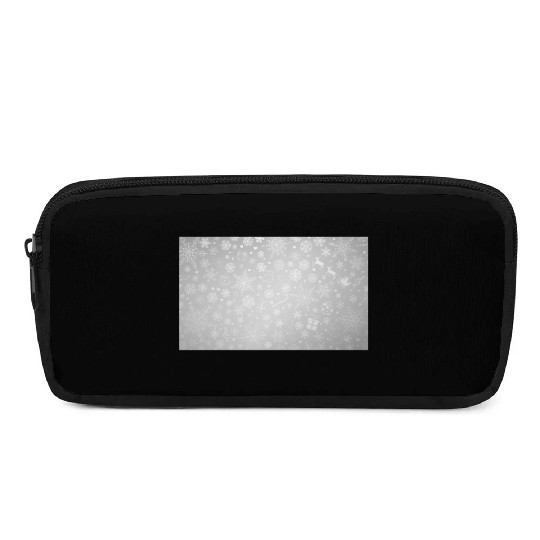 Abstract Grey Snowflakes Pattern Pencil Cases