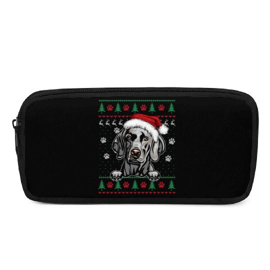 Weimaraner Christmas Ugly Sweater Funny Dog Lover Pencil Cases