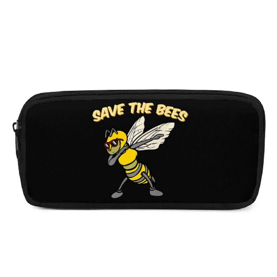Save The Bees Pencil Cases Dabbing Bumblebee Bee Earth Pl