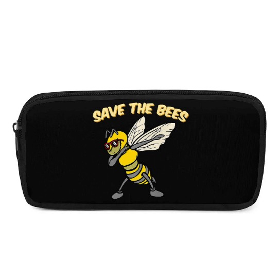 Save The Bees Pencil Cases Dabbing Bumblebee Bee Earth Pl