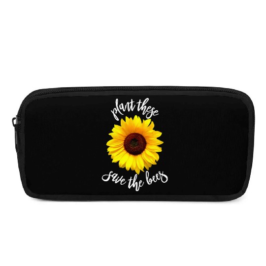 Plant These Save The Bees Sunflower Pencil Cases Flower