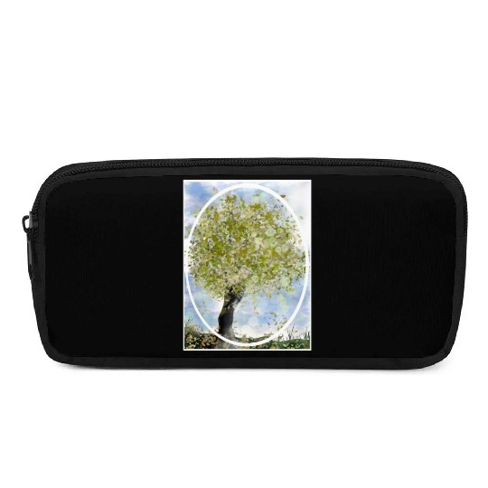 Green Tree Autumn Pencil Cases