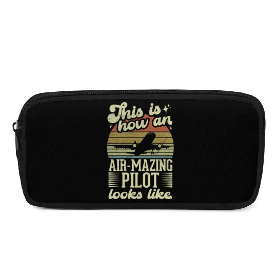 Aircraft Pun Airmazing Pilot - Airline Pilot Pencil Cases
