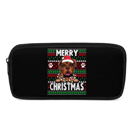 Bordeaux Great Dane Christmas Lights Dog Lovers Xm Pencil Cases