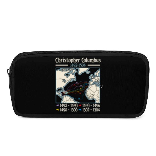 Columbus day america map Christopher Columbus Pencil Cases