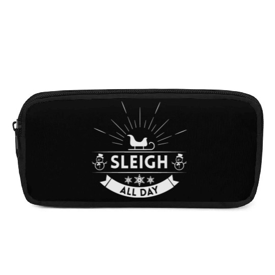 Sleigh all day Winter Christmas Holiday Pencil Cases