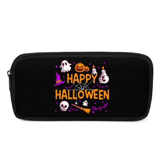 Pumpkin Lantern Skull Ghost Happy Halloween Pencil Cases